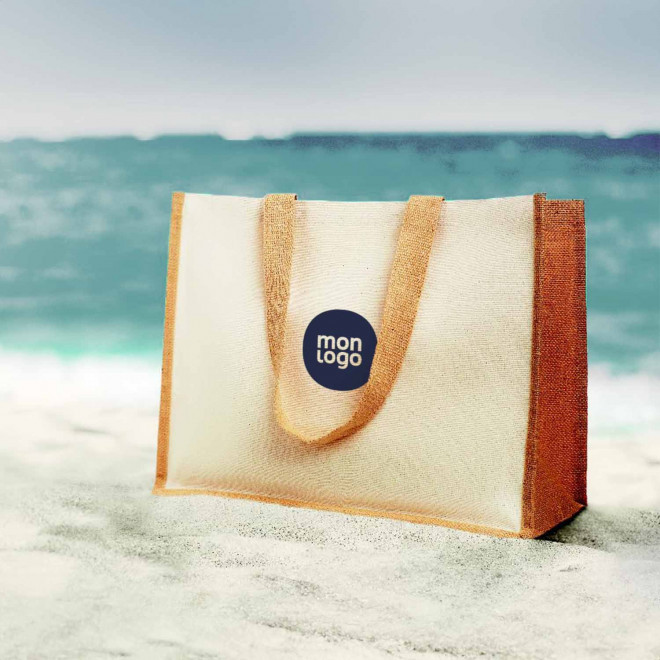 SAC PERSONNALISÉ EN JUTE/TOILE 'FIORI'