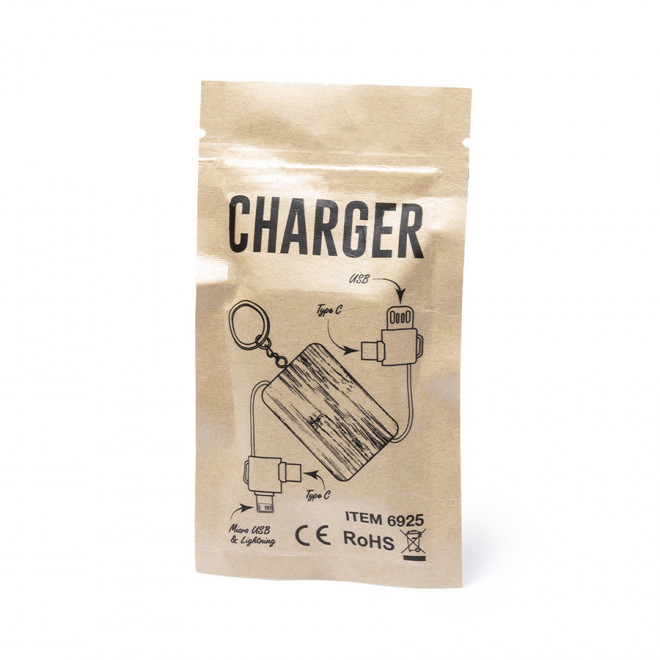 PORTE CLES CABLE CHARGE PERSONNALISABLE 'MEDIALI'