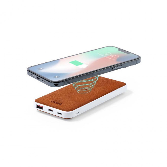 POWERBANK PERSONNALISABLE EN CUIR RECYCLE RCS 'CUIRO'