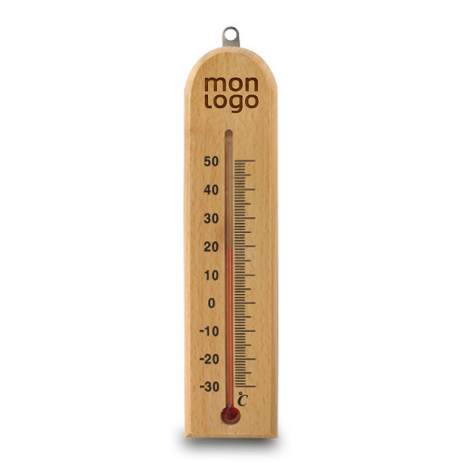 THERMOMETRE EN BOIS PERSONNALISABLE 'SOLBOIS'