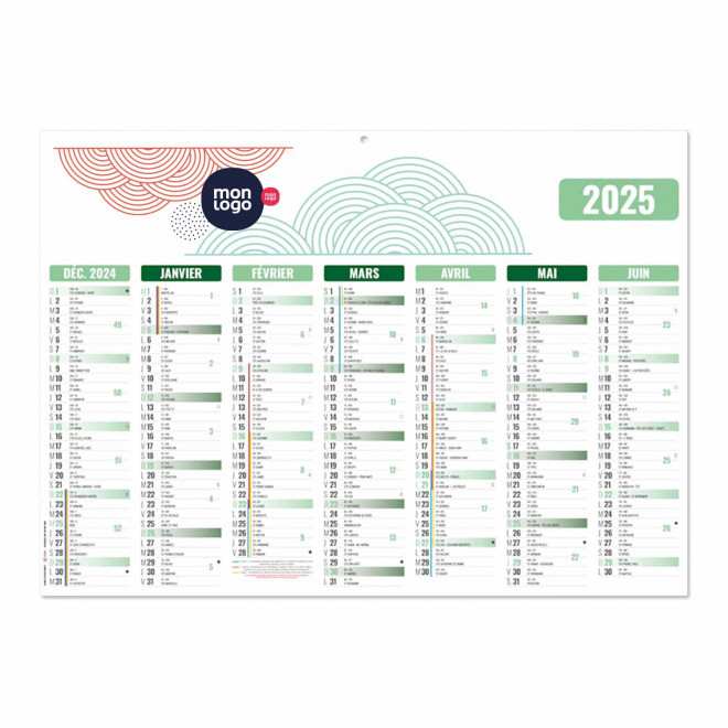 CALENDRIER BANCAIRE PERSONNALISABLE SOUPLE 'CALENSO'