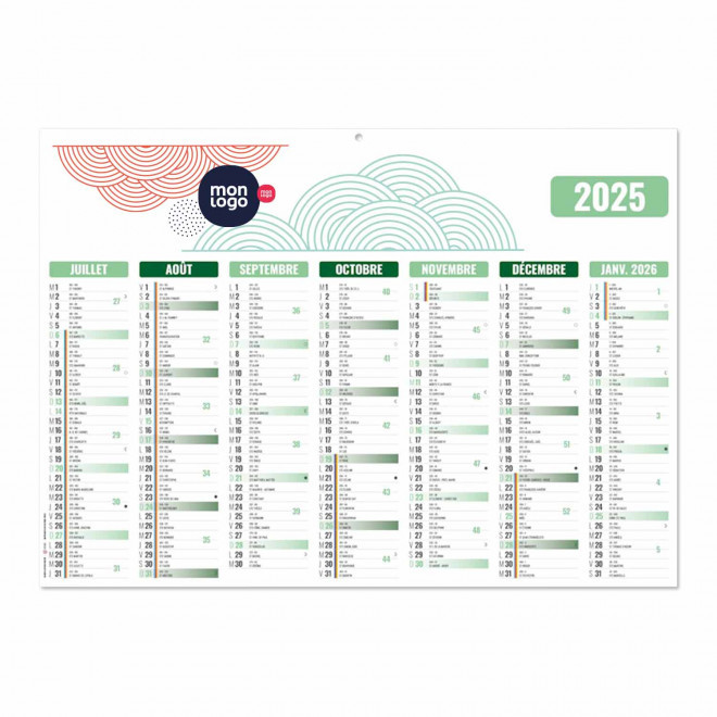 CALENDRIER BANCAIRE PERSONNALISABLE SOUPLE 'CALENSO'