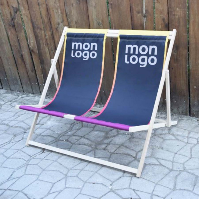 CHILIENNE PUBLICITAIRE AVEC DOUBLE TOILE 'DOBLO'