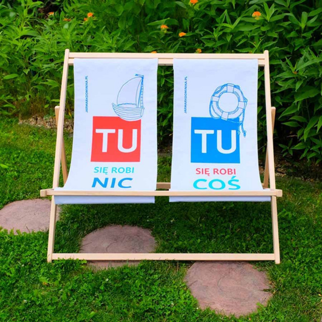 CHILIENNE PUBLICITAIRE AVEC DOUBLE TOILE 'DOBLO'