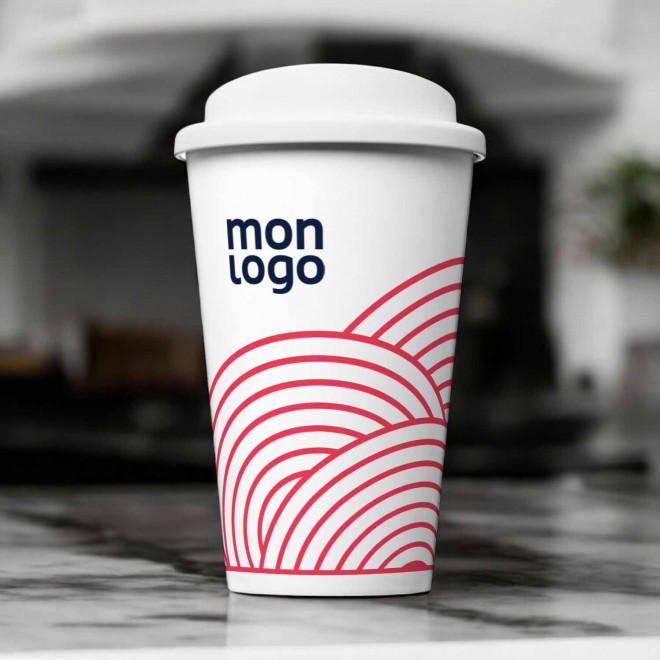 GOBELET PERSONNALISABLE AMERICANO® QUADRI 'IBON RECYCLE'