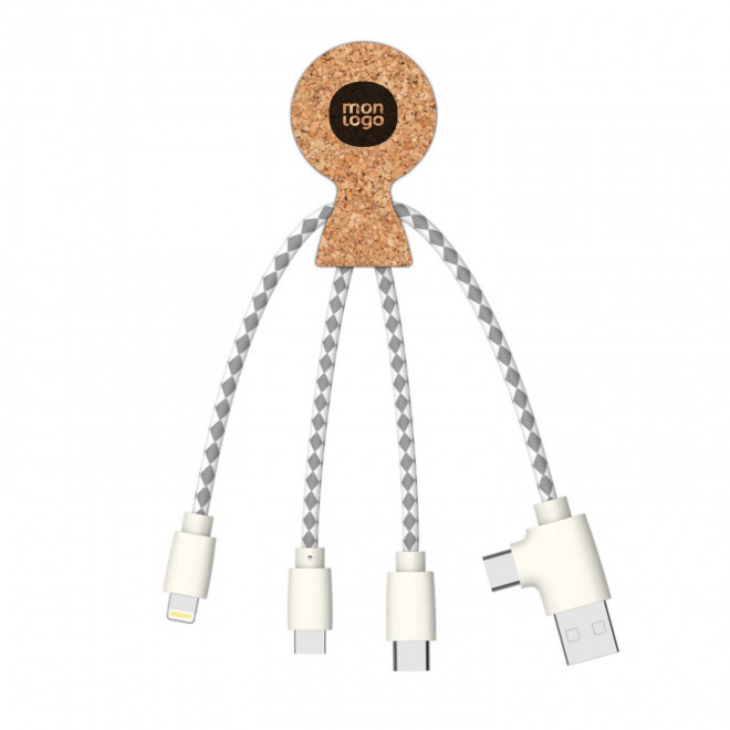 EXPRESS 72H   CÂBLE DE CHARGE BIODÉGRADABLE PUBLICITAIRE XOOPAR® 'MR BIO' 