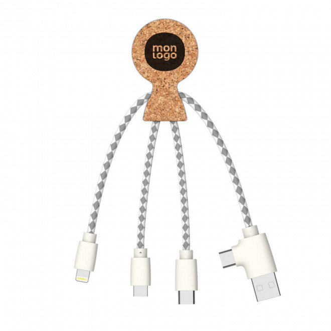 CABLE 4 EN 1 XOOPAR® PERSONNALISABLE 'MR BIO LIEGE'