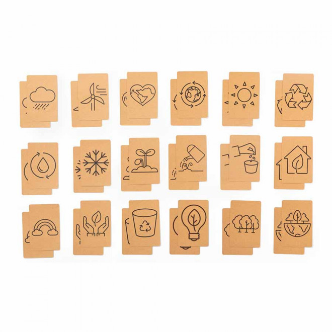 JEU DE 36 CARTES CARTON RECYCLE PERSONNALISABLE 'PAIRO'