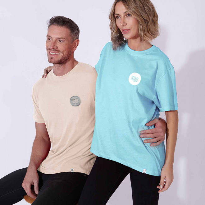 TEE SHIRT MIXTE PERSONNALISABLE 'NAYA PASTEL BIO'