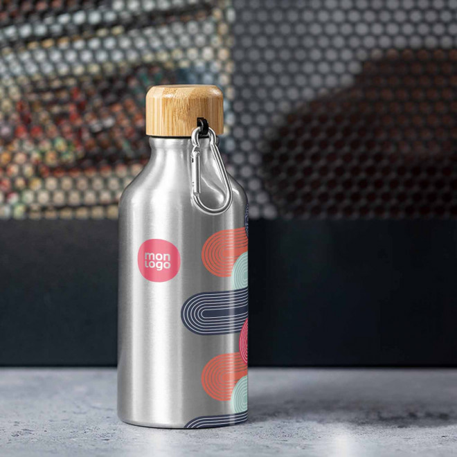 GOURDE PERSONNALISÉE EN ALUMINIUM 'MORA' 400 ML