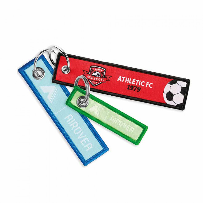 PORTE CLÉS PUBLICITAIRE TISSÉ 'WING RPET' 