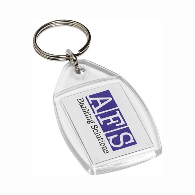 PORTE CLÉS PUBLICITAIRE TRANSPARENT 'COMEVA' 