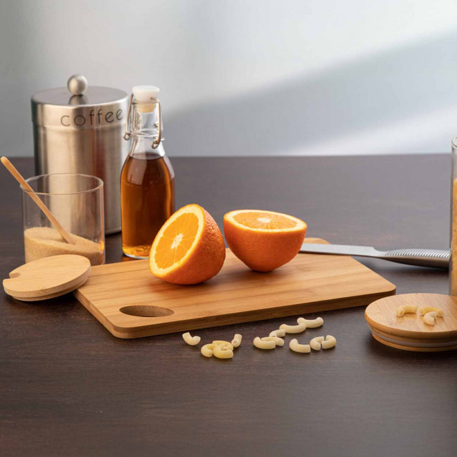 PLANCHE À DÉCOUPER PUBLICITAIRE EN BAMBOU 'BOUVAL M'