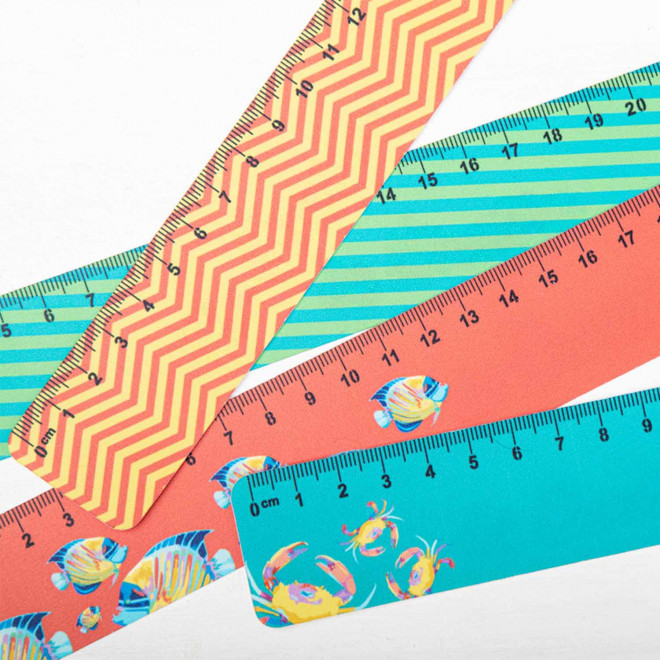 RÈGLE BLANCHE SOUPLE PERSONNALISABLE DE 30CM 'REGLAS'