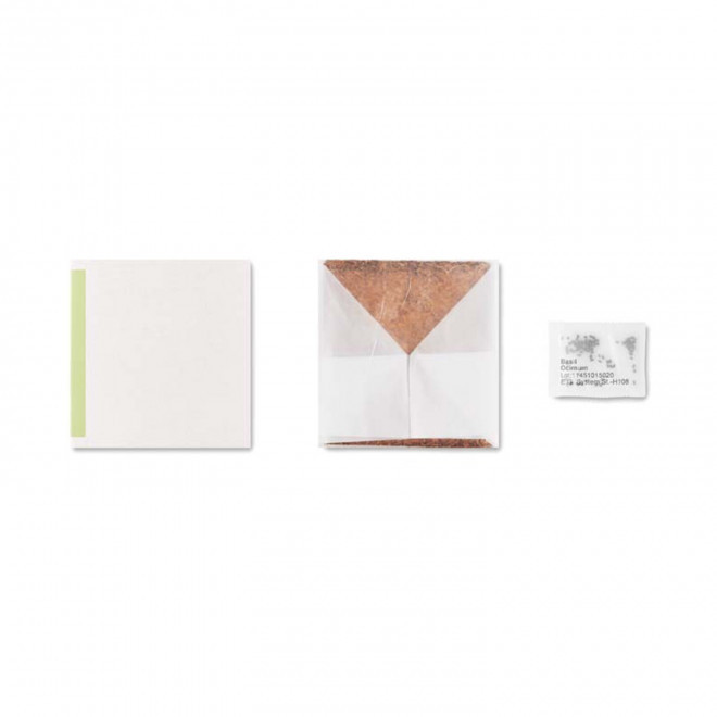 KIT PLANTATION PUBLICITAIRE SACHET PAPIER BLANC 'MUNDA QUADRI' 