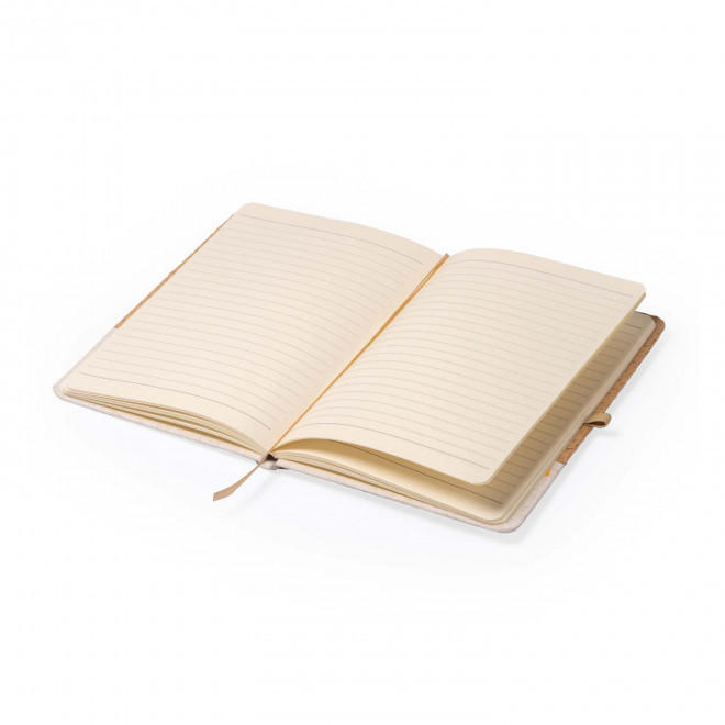 CARNET A5 PERSONNALISE PAILLE NATURELLE COTON 'BOLGA' 