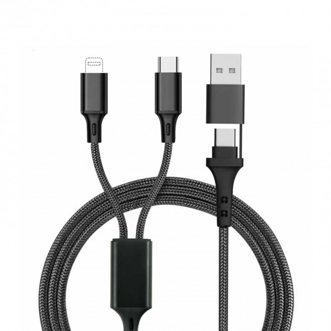 KIT PERSONNALISABLE PRISE ET CABLE 'IDEAL BLACK'