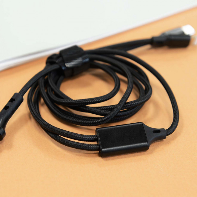 KIT PERSONNALISABLE PRISE ET CABLE 'IDEAL BLACK'