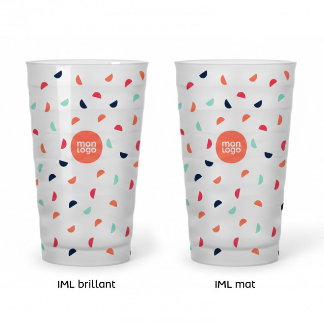 GOBELET 30 CL QUADRI PERSONNALISABLE 'CUP FACETTES'