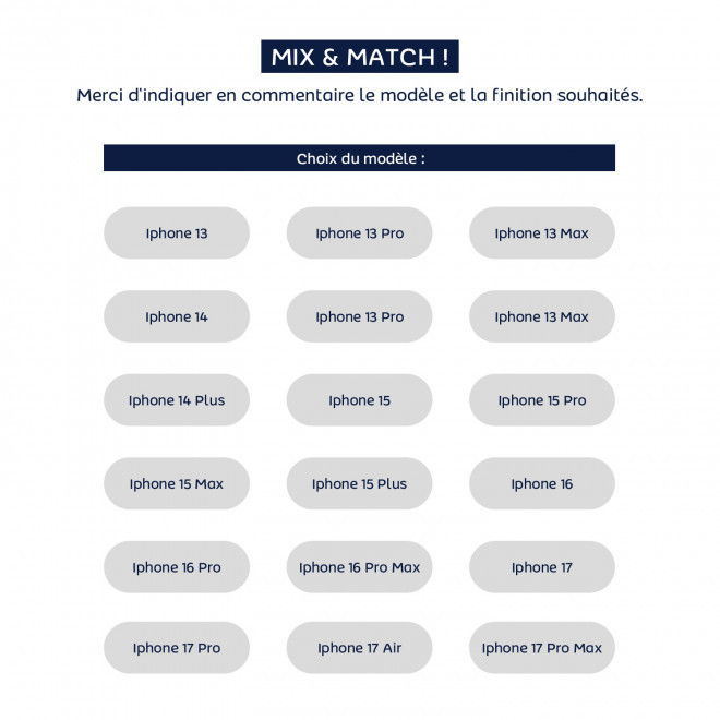 COQUES TELEPHONE MAGNETIQUES PERSONNALISABLE 'CASIX'