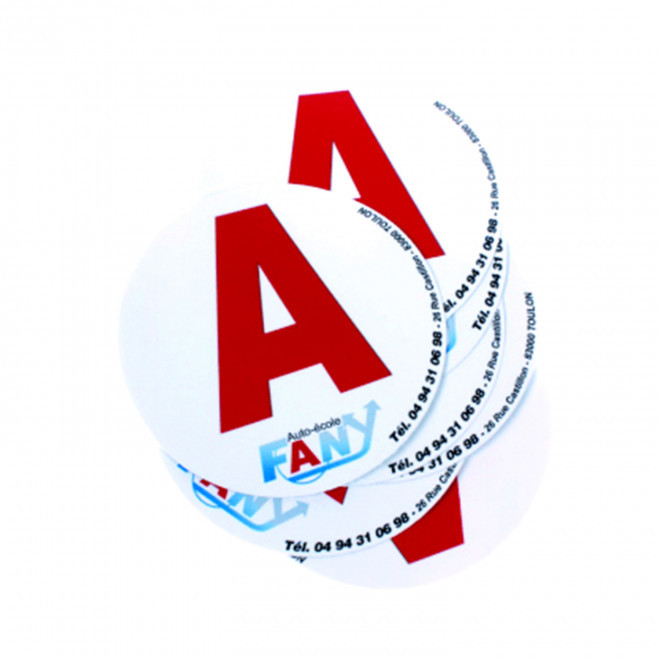 DISQUE AUTOCOLLANT A PERSONNALISABLE 'JEUNES CONDUCTEURS'