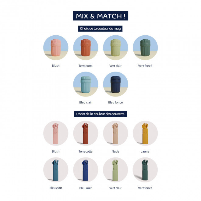 COFFRETPERSONNALISABLE MIF MUG ET COUVERTS 'BINI'
