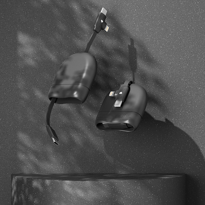 CABLE DE CHARGE PERSONNALISABLE RECTRACTABLE 60W 'ICE R'