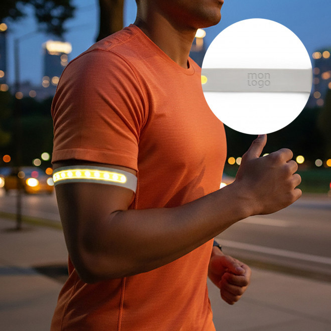 BRASSARD LUMINEUX PERSONNALISE 'VISIBO'