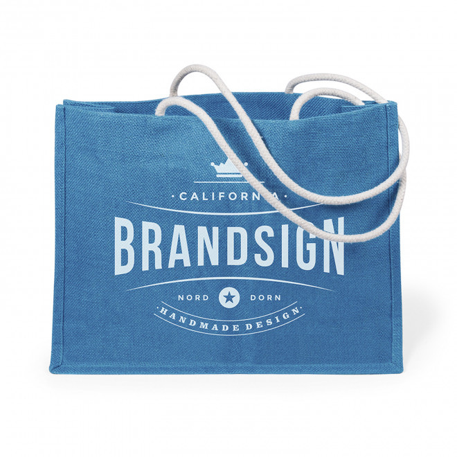 SAC EN JUTE COLOREE PERSONNALISABLE 'HINAX'