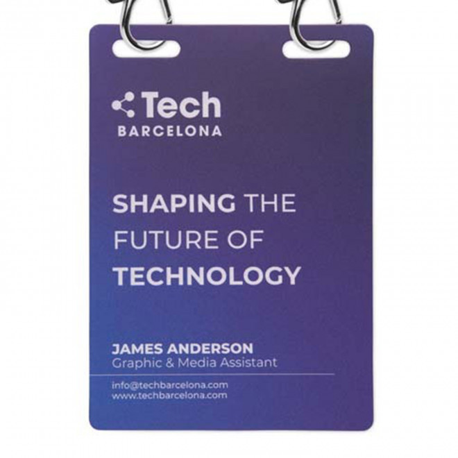 BADGE EN PAPIER 10X7CM PERSONNALISE 'BADGOS'