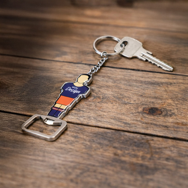 PORTE CLE DECAPSULEUR JOUEUR FOOT PERSONNALISE 'ZAZA'