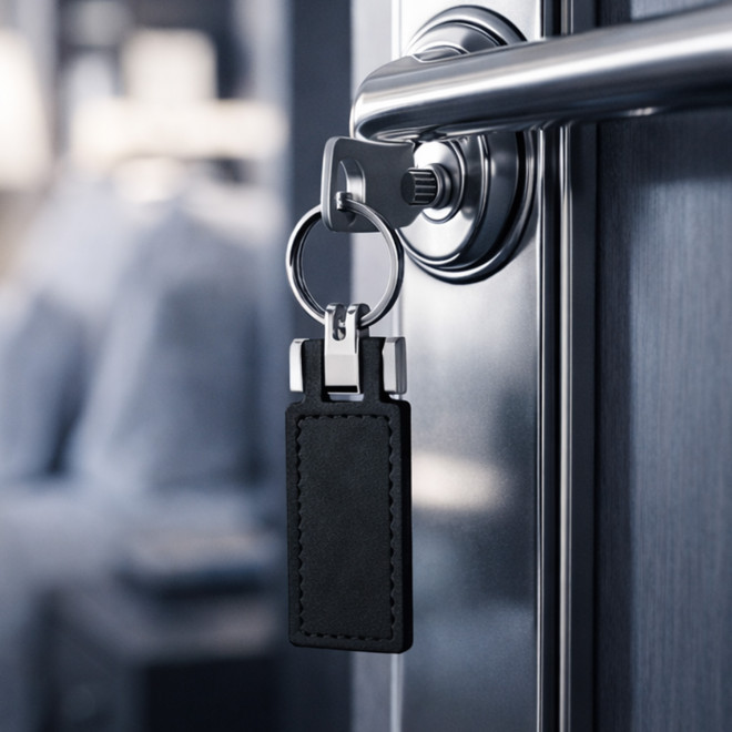 PORTE CLE AUTOMOBILE EN PU PERSONNALISABLE 'ZELIAS'