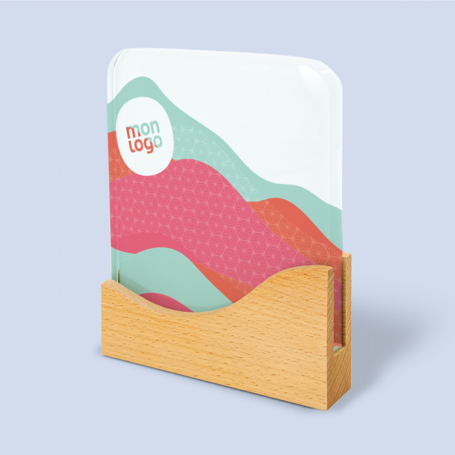 TROPHEE EN BOIS ET VERRE PERSONNALISE 'KAYNA QUADRI'