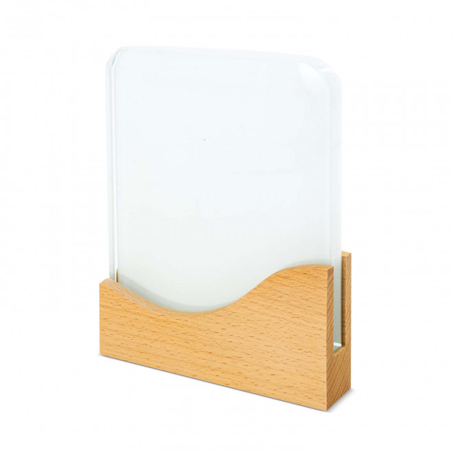 TROPHEE EN BOIS ET VERRE PERSONNALISE 'KAYNA QUADRI'