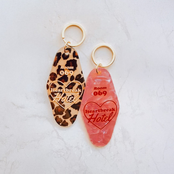 PORTE CLE PERSONNALISABLE MOTEL ACRYLIQUE 'SYDNEY DEGRADE'