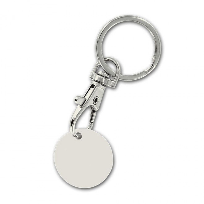 PORTE CLÉS MOUSQUETON AVEC JETON PERSONNALISABLE 'SEGNO'