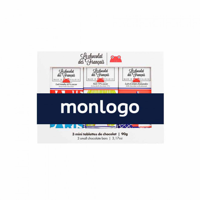 COFFRET PERSONNALISÉ DE 3 MINI TABLETTES DE 90 G 'TAFI'