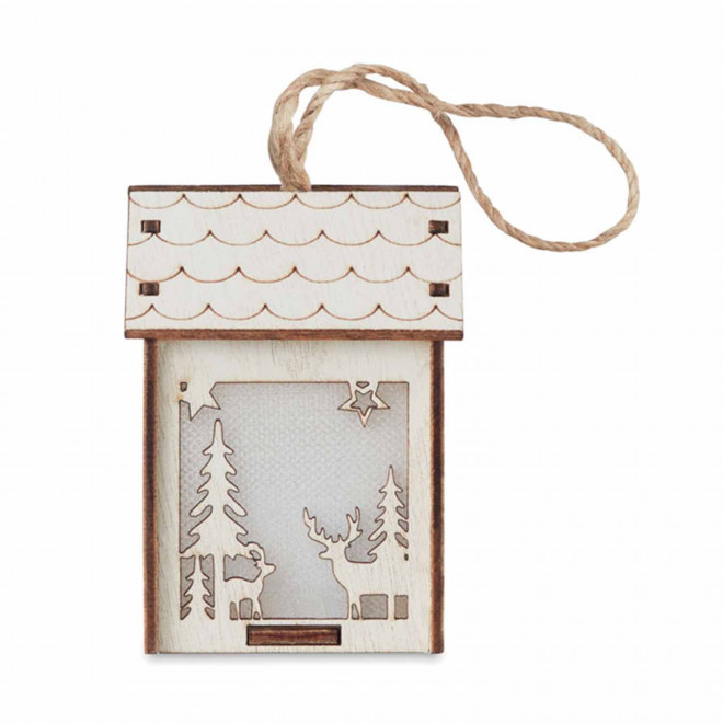 DÉCORATION DE NOËL PERSONALISÉ EN BOIS MAION 'JULHUS'