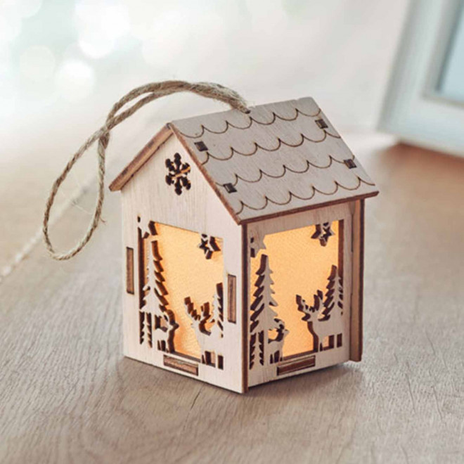 DÉCORATION DE NOËL PERSONALISÉ EN BOIS MAION 'JULHUS'