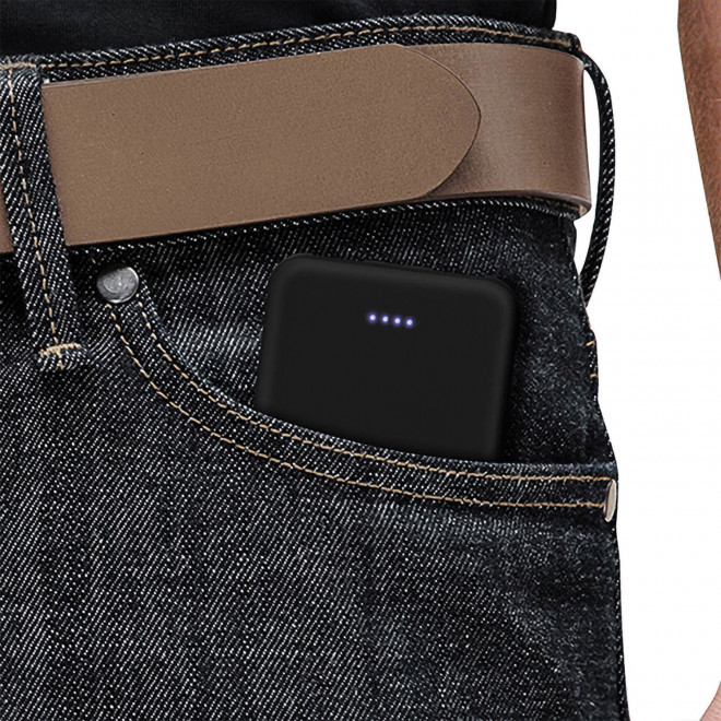 BATTERIE DE SECOURS PUBLICITAIRE 2 PORTS USB 5000 mAh AKASHI® 'CRONOS'