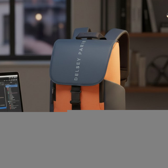 SAC A DOS DELSEY PARIS PERSONNALISABLE 'SECURFLAP'