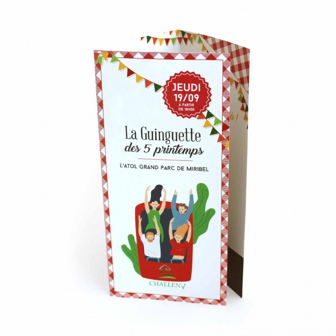 CARTE 3 VOLETS AVEC GRAINES PERSONNALISABLE 'POUVOI'