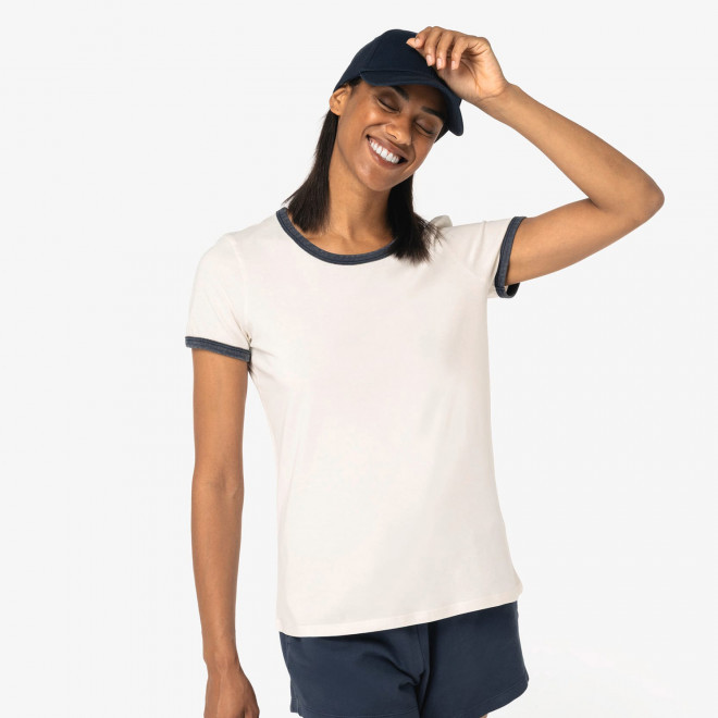 TEE SHIRT CONTRASTE FEMME PERSONNALISE 'RINGA'