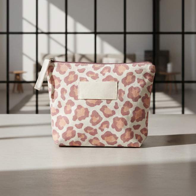 TROUSSE PERSONNALISABLE EN COTON LEOPARD 'SALESSE'