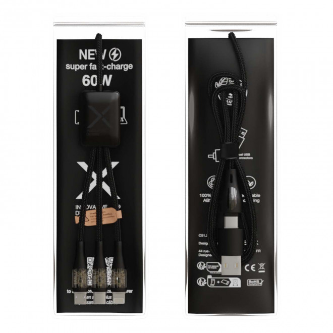 CABLE DE CHARGE LONG PERSONNALISABLE 'MERET FAST CHARGE'