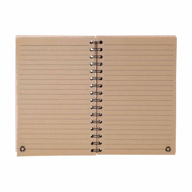 CARNET A5 PERSONNALISE EN CARTON RECYCLE 'PIQUE'