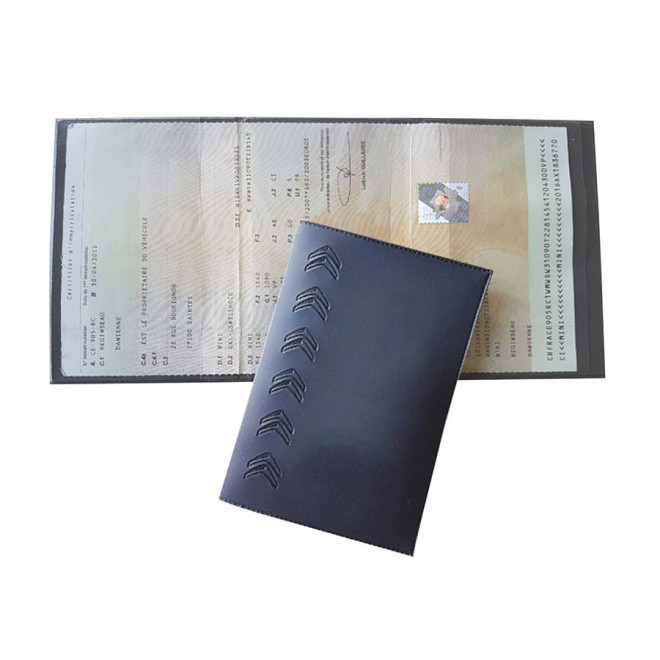 PORTE CARTE GRISE PUBLICITAIRE AVEC INCRUSTATION 'AVAM'