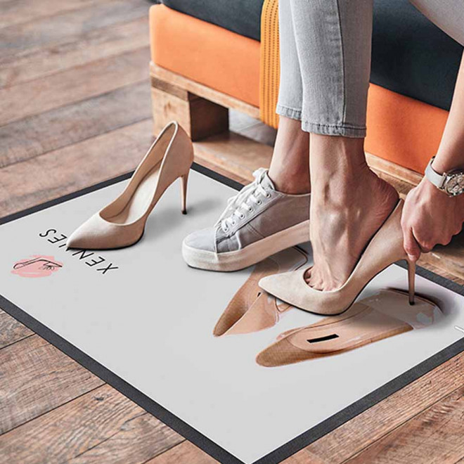 TAPIS INTERIEUR PUBLICITAIRE 'MILOW POLYESTER TRICOTE'