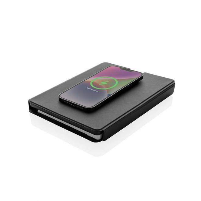 CARNET AVEC CHARGEUR EN PU RCS PUBLICITAIRE 'CHARBOOK'