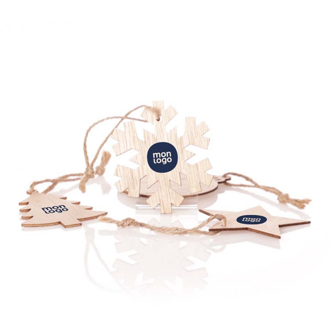 ORNEMENTS PERSONNALISABLE EN BOIS NOEL 'HOUTO'